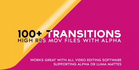 视频素材-100+带通道转场元素-Alpha Transitions Pack