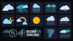 AE模板-15个天气图标包-15 Weather Icons Pack