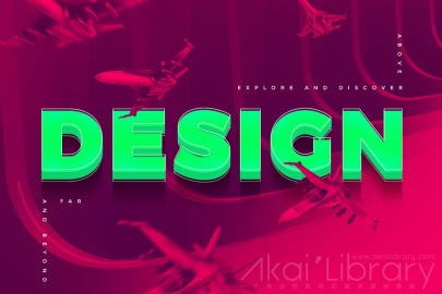PSD模板-2019年3D文本效果趋势4