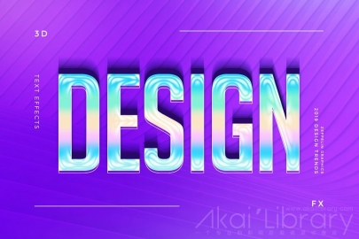 PSD模板-2019年3D文本效果趋势7