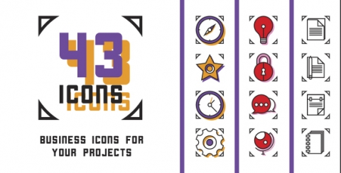 AE模板-43个动画商业图标-43 Animated Business Icons