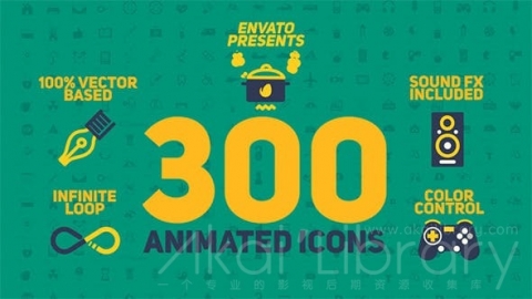 AE模板-动画图标包-Animated Icons Pack