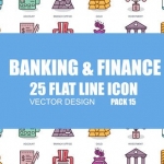 AE模板-银行和金融-平面动画图标-Banking And Finance - Flat Animation Icons