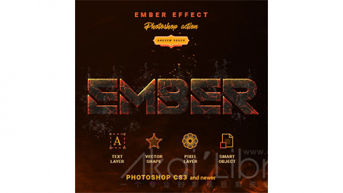 PS动作-余烬效果Ember Effect - Photoshop Action