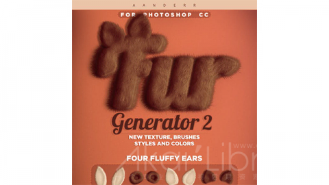PS动作-毛发生成器Fur Generator 2 Photoshop Action