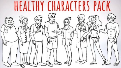 AE模板-健康生活方式涂鸦白板动画-Healhty LifestyleDoodle Whiteboard Animation