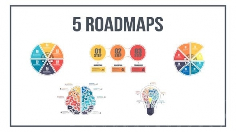 AE模板-图形路线图-Infographics Roadmaps №1
