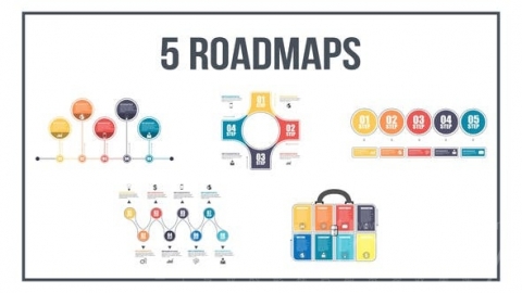AE模板-图形路线图-Infographics Roadmaps №2