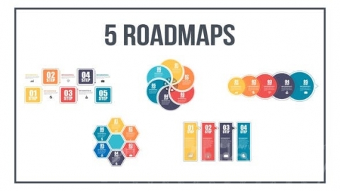 AE模板-图形路线图-Infographics Roadmaps №3