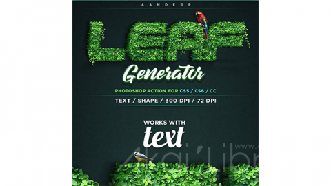 PS动作-叶片发生器Leaf Generator Photoshop Action