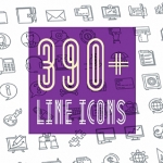 AE模板-线图标组合390个动画图标-Line Icons Pack 390 Animated Icons