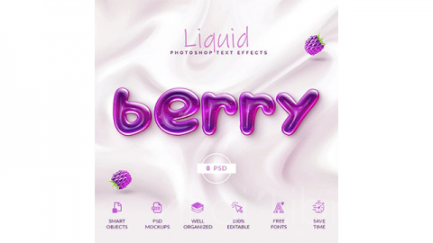 PSD模板-液体美味文本效果Liquid Tasty Text Effects