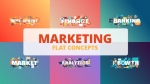 AE模板-营销-排版平面概念-Marketing - Typography Flat Concept