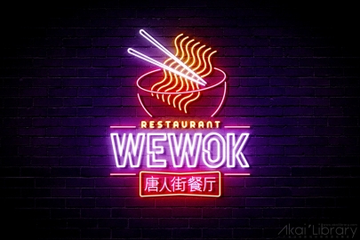 PSD模板-霓虹灯标志效果Neon Sign Effects