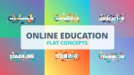 AE模板-在线教育-排版平面概念-Online Education - Typography Flat Concept