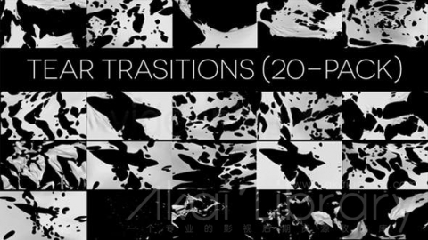 视频素材-20个破碎撕裂的转场元素-Tear Transitions