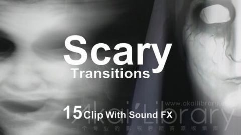 视频素材-恐怖转场过渡-Scary Transitions