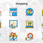 AE模板-购物-平面动画图标-Shopping - Flat Animated Icons