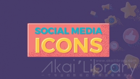 AE模板-社交媒体图标-Social Media Icons