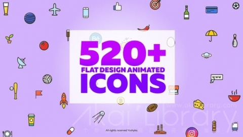 AE模板-矢量动画图标-Vector Animated Icons
