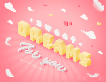 PSD模板-充满活力的3D文本效果3