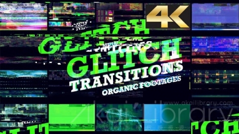 视频素材-20个故障过渡4K-Glitch Transition