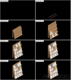 AE模板 书摊等距图标 Lopo   Isometric Explainer Kit Icons 00008 Book Stand