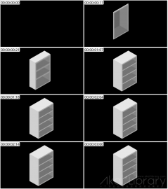 AE模板 书架等距图标 Lopo   Isometric Explainer Kit Icons 00009 Bookshelf 01