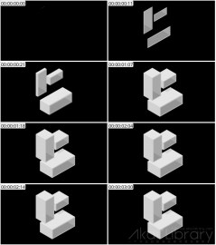 AE模板 书架等距图标 Lopo   Isometric Explainer Kit Icons 00010 Boookshelf 2