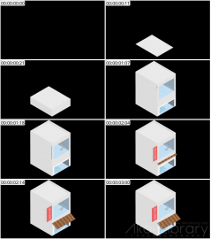 AE模板 咖啡馆 Lopo   Isometric Explainer Kit Icons Buildings 00011 cafe