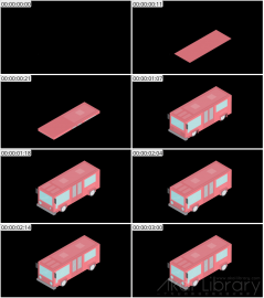 AE模板 公共汽车等距图标 Lopo   Isometric Explainer Kit Icons 00021 Bus 02