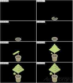 AE模板 盆栽等距图标 Lopo   Isometric Explainer Kit Icons 00023 Bushes 02