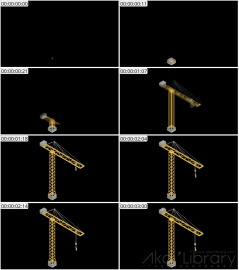 AE模板 吊塔等距图标 Lopo   Isometric Explainer Kit Icons 00043 Derrick Crane