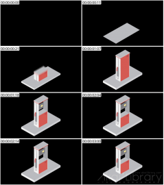 AE模板 加油桩 Lopo   Isometric Explainer Kit Icons Buildings 00046 Petrol Pumps