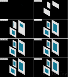 AE模板 相框照片墙等距图标 Lopo   Isometric Explainer Kit Icons 00050 Frame 01