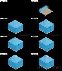 AE模板 海 Lopo   Isometric Explainer Kit Icons Buildings 00052 Sea 1