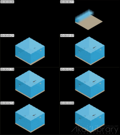 AE模板 海 Lopo   Isometric Explainer Kit Icons Buildings 00053 Sea 2
