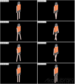 AE模板 职场女性白领等距角色 Lopo   Isometric Explainer Kit Character 54
