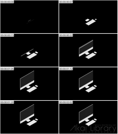 AE模板 iMac电脑等距图标 Lopo   Isometric Explainer Kit Icons 00054 iMac 1