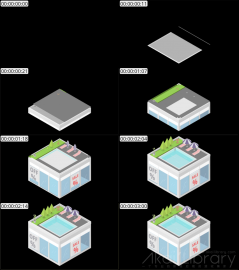 AE模板 商店三楼 Lopo   Isometric Explainer Kit Icons Buildings 00058 Shop   3rd Floor