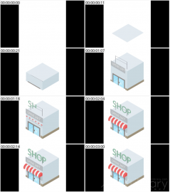 AE模板 小商店 Lopo   Isometric Explainer Kit Icons Buildings 00060 Small Shop