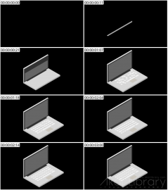 AE模板 笔记本电脑等距图标 Lopo   Isometric Explainer Kit Icons 00061 Laptop