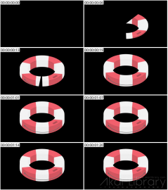 AE模板 救生圈等距图标 Lopo   Isometric Explainer Kit Icons 00062 Lifesaver
