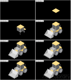 AE模板 装载机等距图标 Lopo   Isometric Explainer Kit Icons 00063 loader