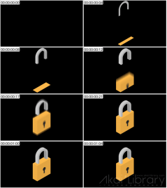 AE模板 锁等距图标 Lopo   Isometric Explainer Kit Icons 00065 lock