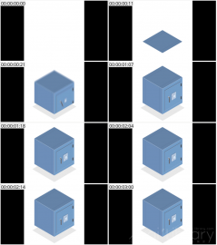 AE模板 保险箱等距图标 Lopo   Isometric Explainer Kit Icons 00081 Safe Box
