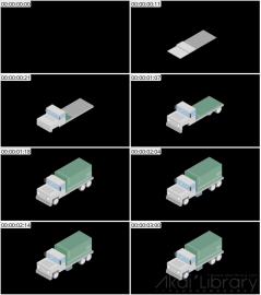 AE模板 卡车等距图标 Lopo   Isometric Explainer Kit Icons 00096 Truck 1
