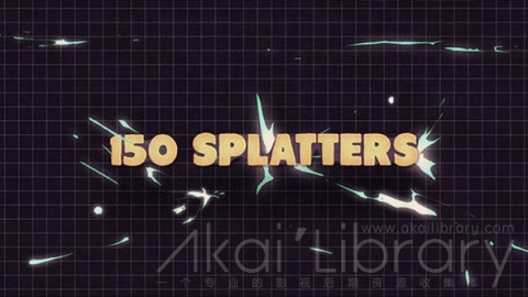 AE模板 MG标题 150 Splatter Animations + Opener
