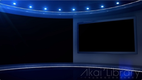 AE模板 新闻演播室虚拟背景 Windows Virtual Set3