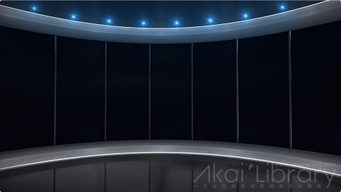 AE模板 新闻演播室虚拟背景 Windows Virtual Set4